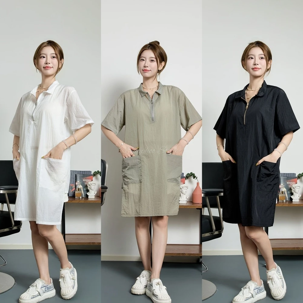 

Pet Dog Grooming Clothing Long Style Pet Shop Groomer Uniform Waterproof Anti Hair Working Clothes Hair Salon Hairdresser's Robe