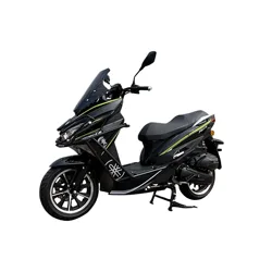 150cc 4-Stroke Racing Scooter, Aluminum Wheel Air-Cooled Gas Moped,1-Cylinder Motorcycle,Electric+kick start