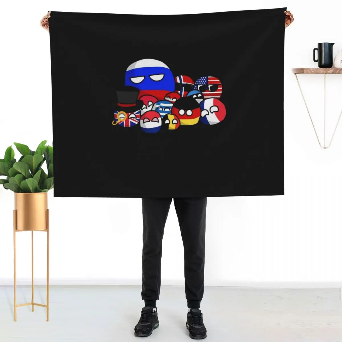 Countryballs Jersey DMN design Throw Blanket Heavy Fashion Sofas blankets ands Furrys Luxury Brand Blankets