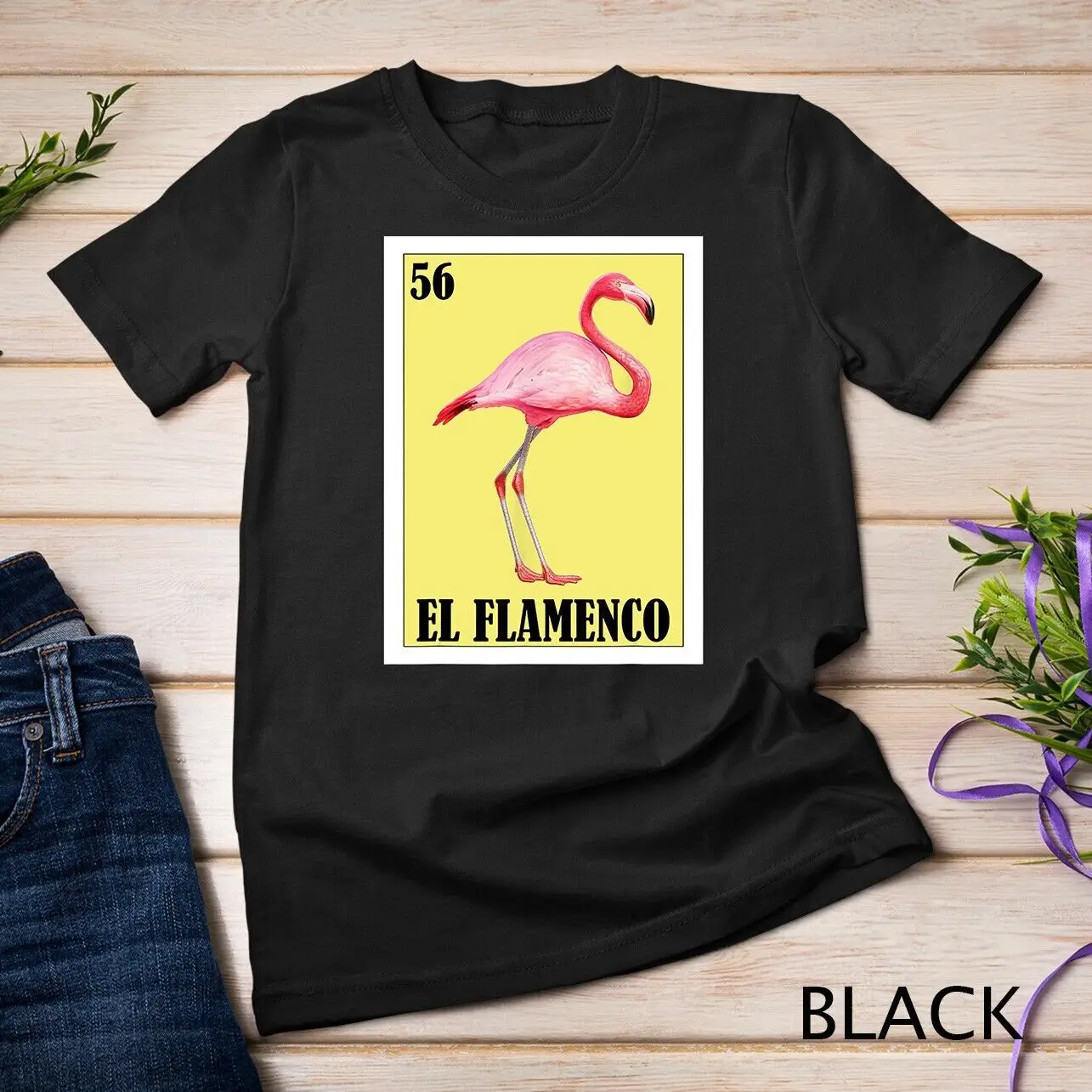 Funny Mexican Flamingo Design - El Flamenco Unisex T-shirt