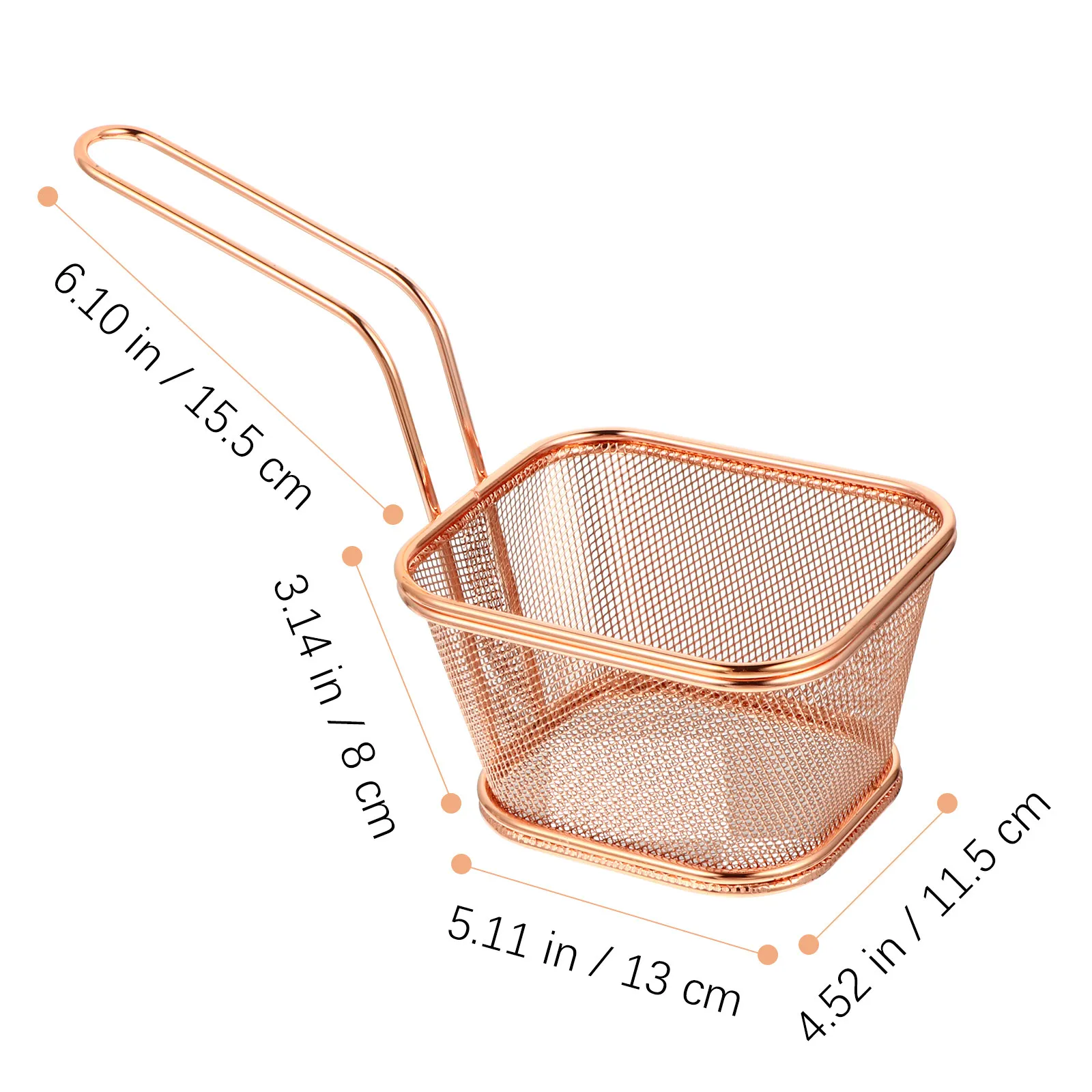 1Pcs Oil Fryer Basket Stainless Steel Frying Baskets Multipurpose Household Fryer Basket for Cooking Stewing Hot Pot Efficient