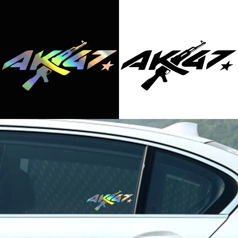 

LYKX AK Creative Personality Reflective Waterproof Car Sticker Car Front and Rear Glass Car Stick Triangle Window Stickers