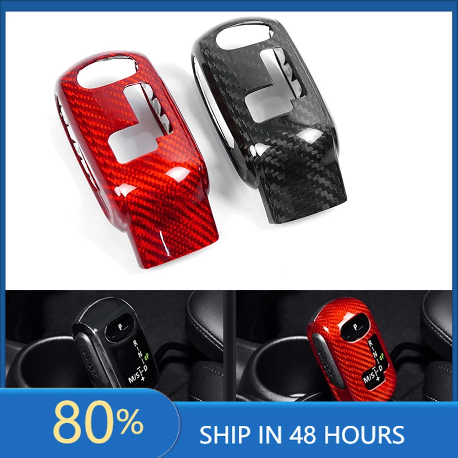 

Углеродное волокно, автомобильная ручка переключения передач, накладка на ручку переключения передач для MINI F54 F55 F56 F57 F60 2020-2023 Countryman