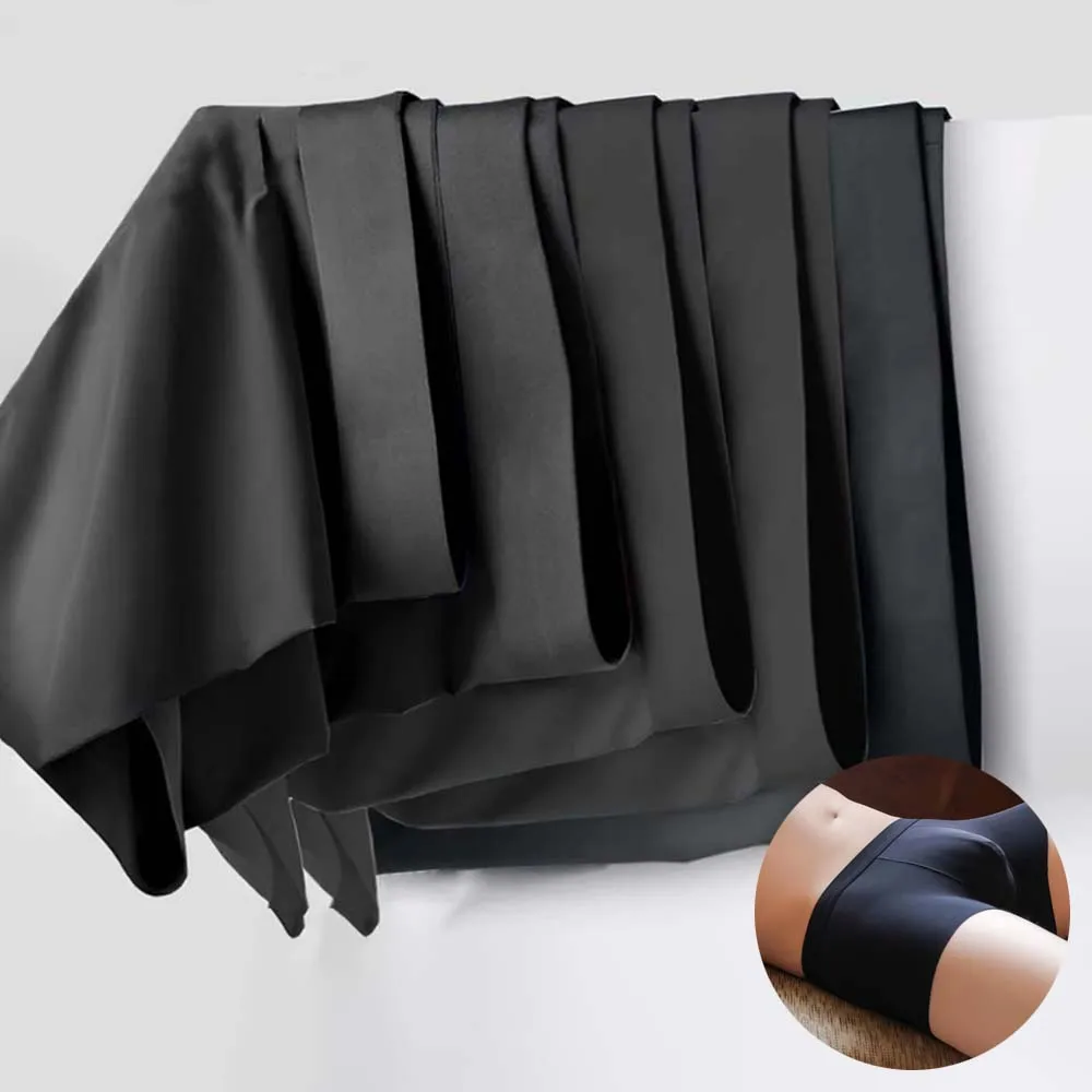 

5 шт./компл. Мужские трусы-боксеры из ледяного шелка, летние дышащие мужские трусы, сексуальное нижнее белье, ультратонкие боксеры