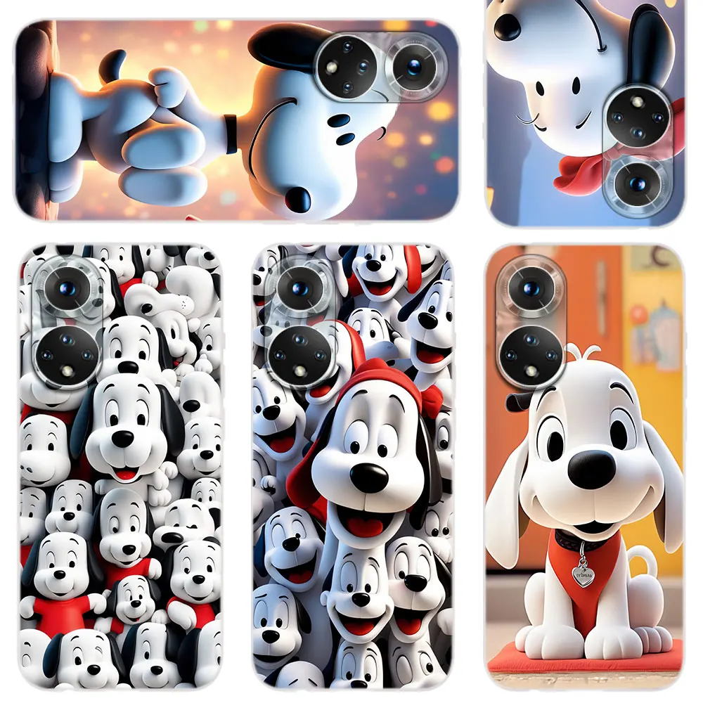 Silicone Soft Coque Phone Case For Honor 50 30 20 10 9 9X Lite Pro 10i 9a 8a 8X X8 Cover Cute S-Snoopys Cartoon new