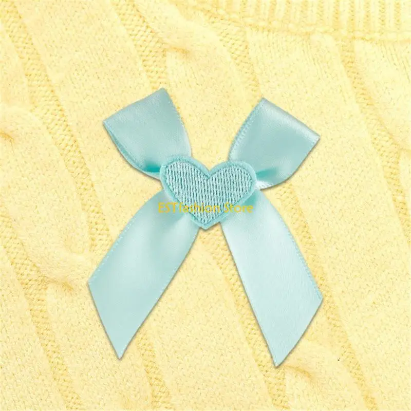 Y5GC Set Of 20 Assorted Bowknot Cloth Patches Dressmaking Supply Sewing On Patches For Clothing Headband And Craft Project