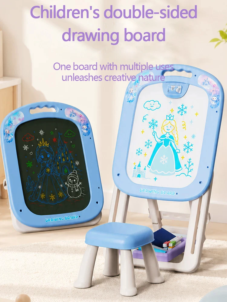 Children's Drawing Board Stand Stand Type Home Magnetic Graffiti Toy Birthday Gift Enlightenment Portable Design
