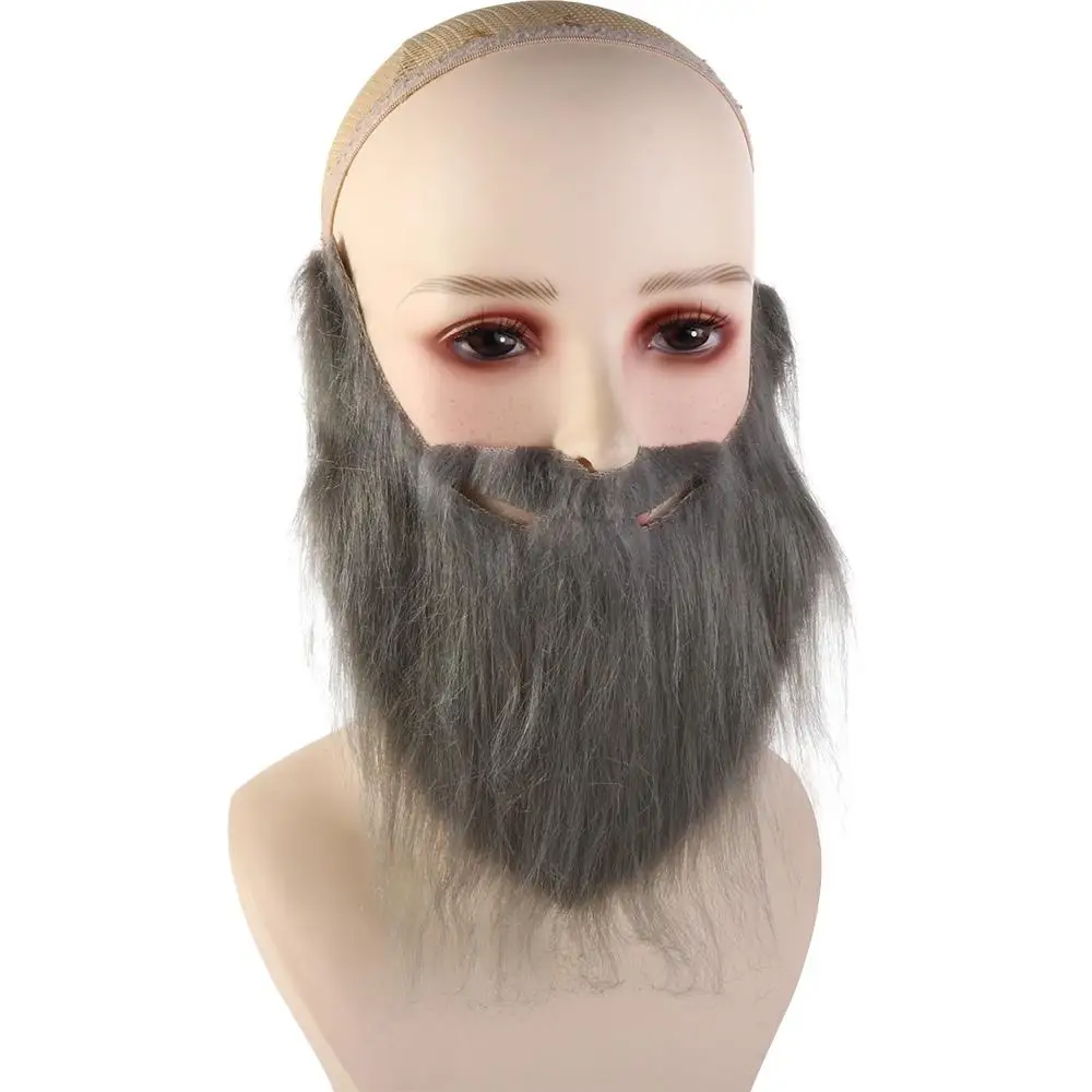 Barbe artificielle réaliste fausse barbe longue peluche fausse barbe Halloween fausse moustache 30 cm moustache père noël Cosplay