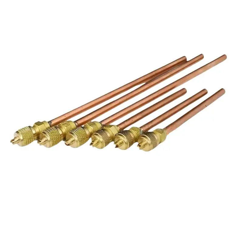 5Pcs Set Air Conditioner Refrigeration Valves 3.4Mpa Leak-proof Copper Tube HVAC Cooling System Replacement Accessory