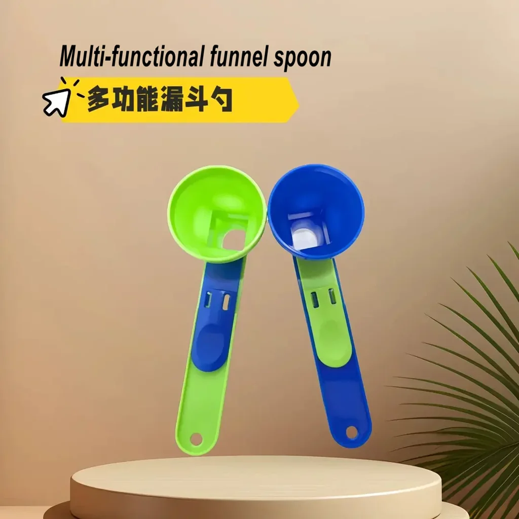 Coffee Scoop Funnel For Flling Reusable K-cup Coffee Pot Coffee Spoon Sliding Design Measuring Spoon Kitchen Accessories