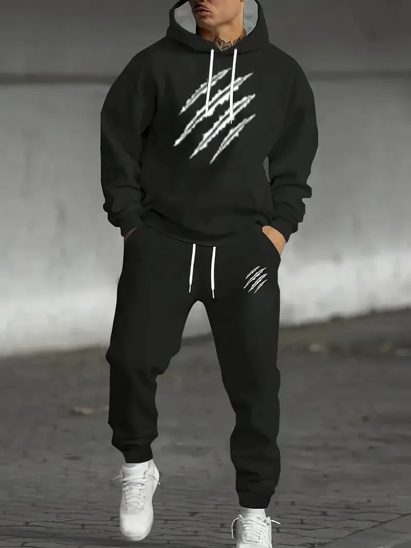 

The new men's set for Spring and Autumn 2025 features a casual fashionable soft and comfortable 3D pattern print