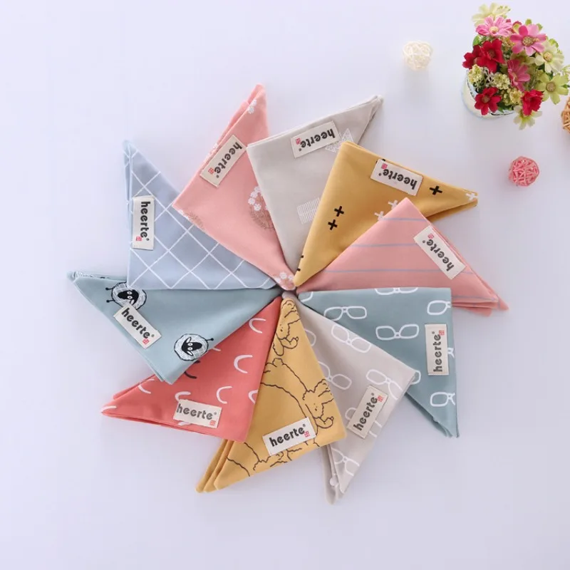 وشاح مثلث للأطفال مريلة قطنية وشاح لعاب مزدوج مريلة النسخة الكورية وشاح مثلث ناعم مريلة متعددة الألوان #1