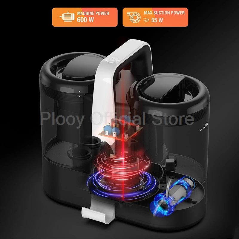 600W Upholstery Cleaner Spray Suction 2 Tank 15kPa Suction Multi Scenario Use Portable Fabric Cleaning Carpet Sofa Cleaning