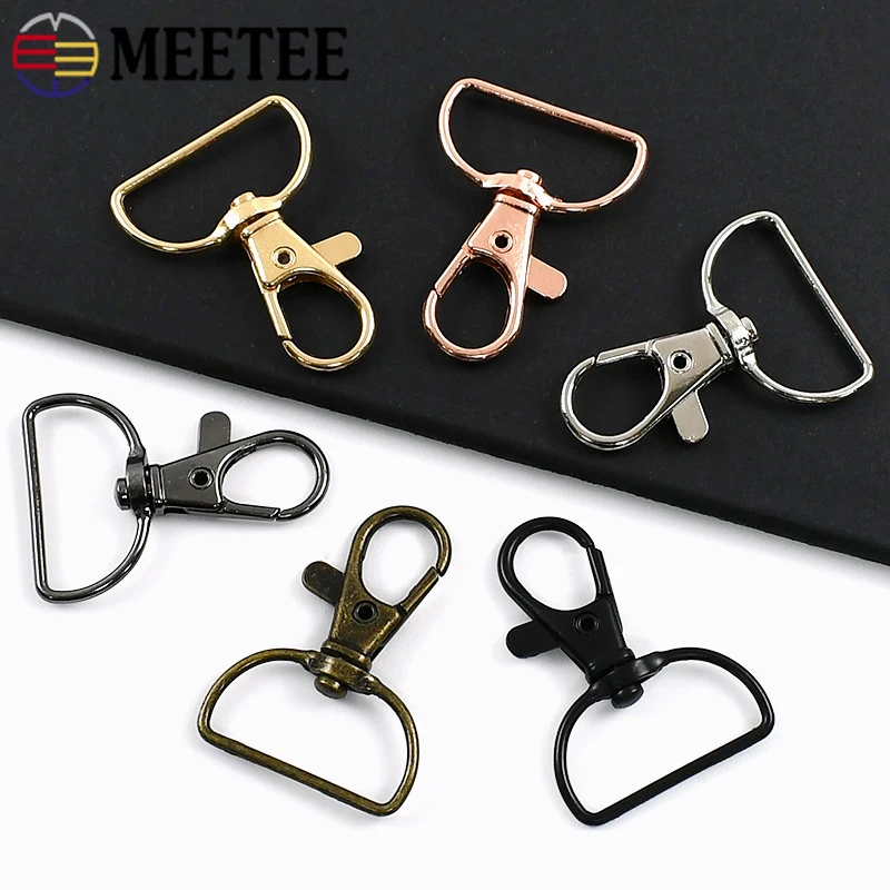 

10/20Pcs 20/25mm Metal Buckle Handbag Keychain Hook Bag Strap Snap Lobster Clasp Webbing Clips Carabiner Hardware Accessories