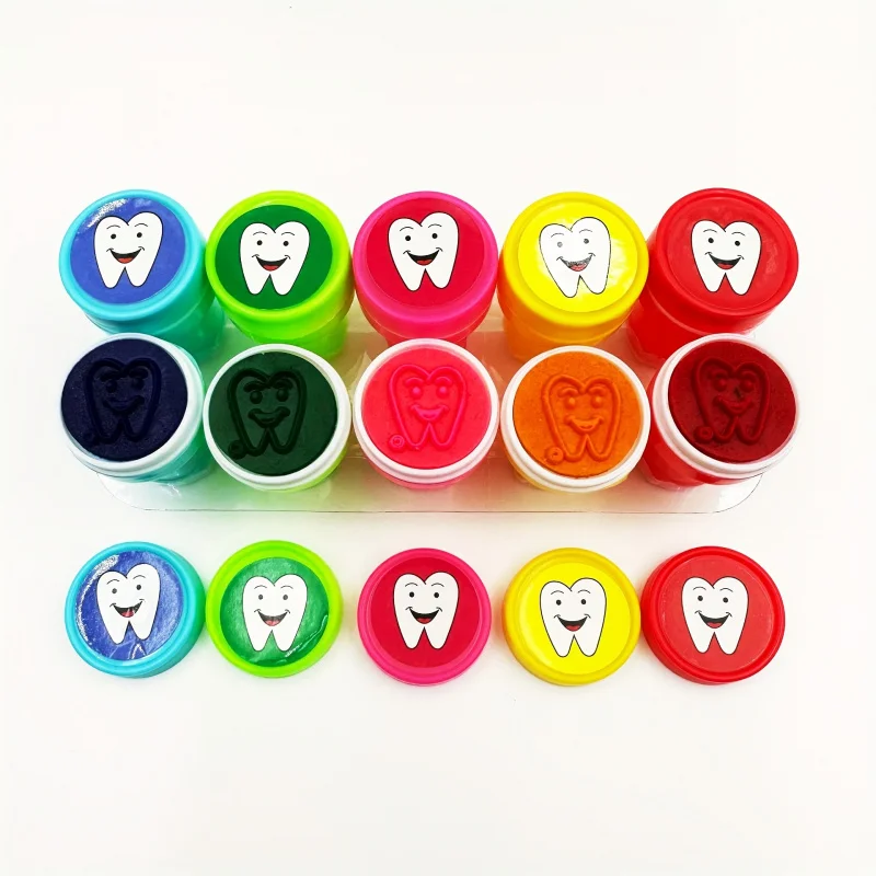 [Fun Tooth Stamp Set] 10/20pcs Fun Tooth Stamp Set | Creative Classroom Incentive Stamps, Teacher Gifts, Back to School Supply