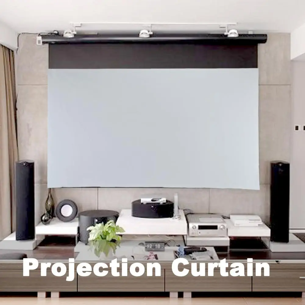 Projection Screen  Great 16:9 100 Inch Foldable Polyester Projector Screen  Compact Movie Screen