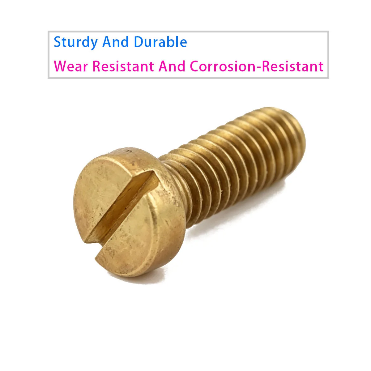 Brass Slotted Cylindrical Head Screw M2 M2.5 M3 M4 M5 M6 M8 M10 GB65 Brass Integrated Cylindrical Head Bolt Length 3-50mm