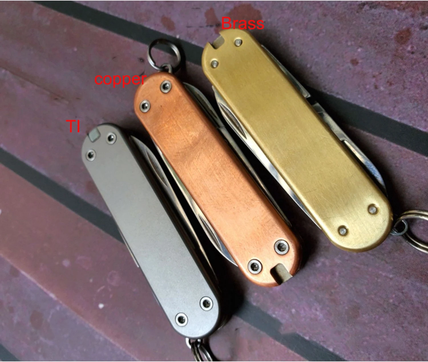 1 Pair Brass Knife Handle Scales For 58mm multifunctional SAK Modify  DIY Accessories