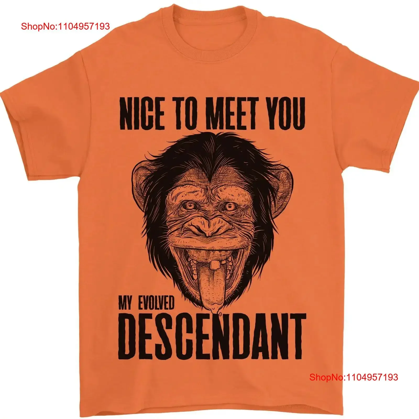 

Мужская футболка Chimp Evolved Descendant с забавной обезьянкой, 100, хлопок, винтажная стираная модная эластичная уличная одежда, повседневная одежда