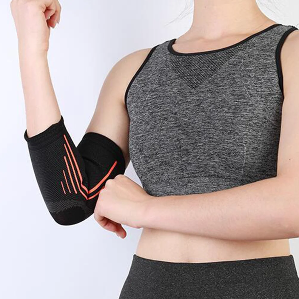 

Universal Elastic Sports Elbow Protector Sleeve Breathable Adjustable Elbow Brace Size M Black for Running Cycling Climbing Post