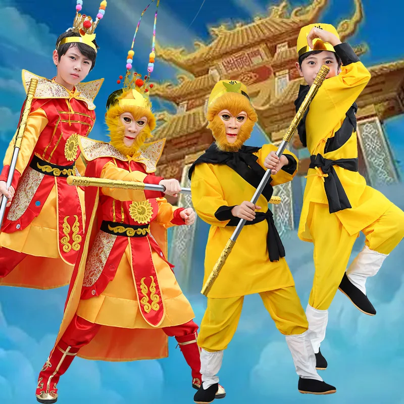 Journey to the West Sun Wukong Cosplay Costumes For Boys Monkey King Clothing Halloween Carnival Funny Party Animal Costume view 4