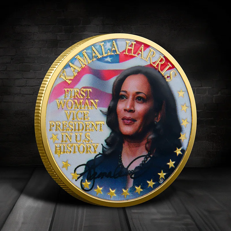 Kamala Harris First Vice President Of Women Commemorative Coin Challenge Coin Medal Collection Gift