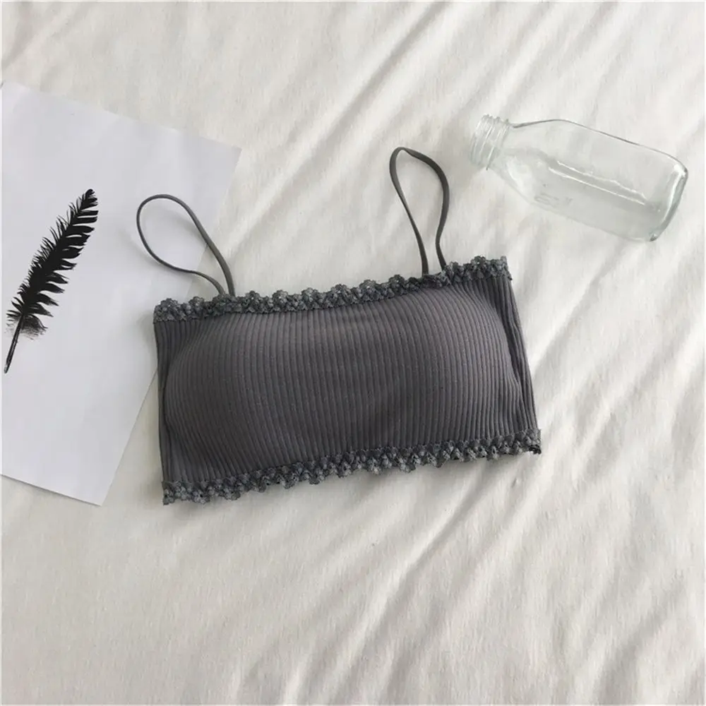 Camisole Breathable Tube Top Free Sleep Chest Pad Thread Lingerie Brassiere Bras Push Up
