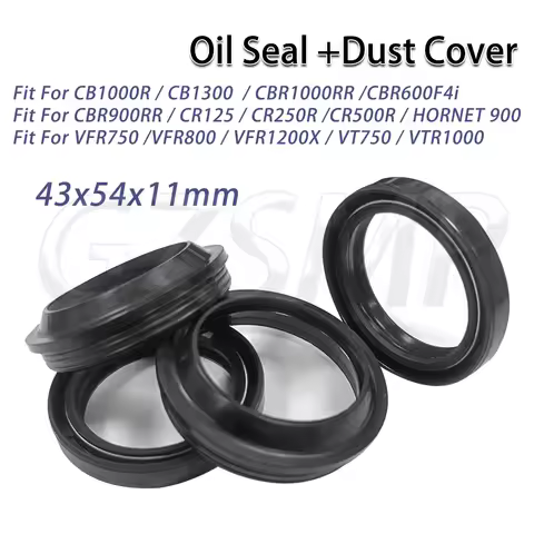 Front Fork Oil Seal &amp; Dust Cover 43x54x11 Fit for Honda CBR1000RR CB1300S CBR1100XX CBR600F4i VTR1000 XL1000V