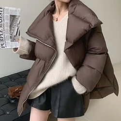 2024 neue Koreanische Puffer Jacke Winter Warme Frauen Kleidung Übergroßen Baumwolle Gefütterte Mantel Weibliche Outwear