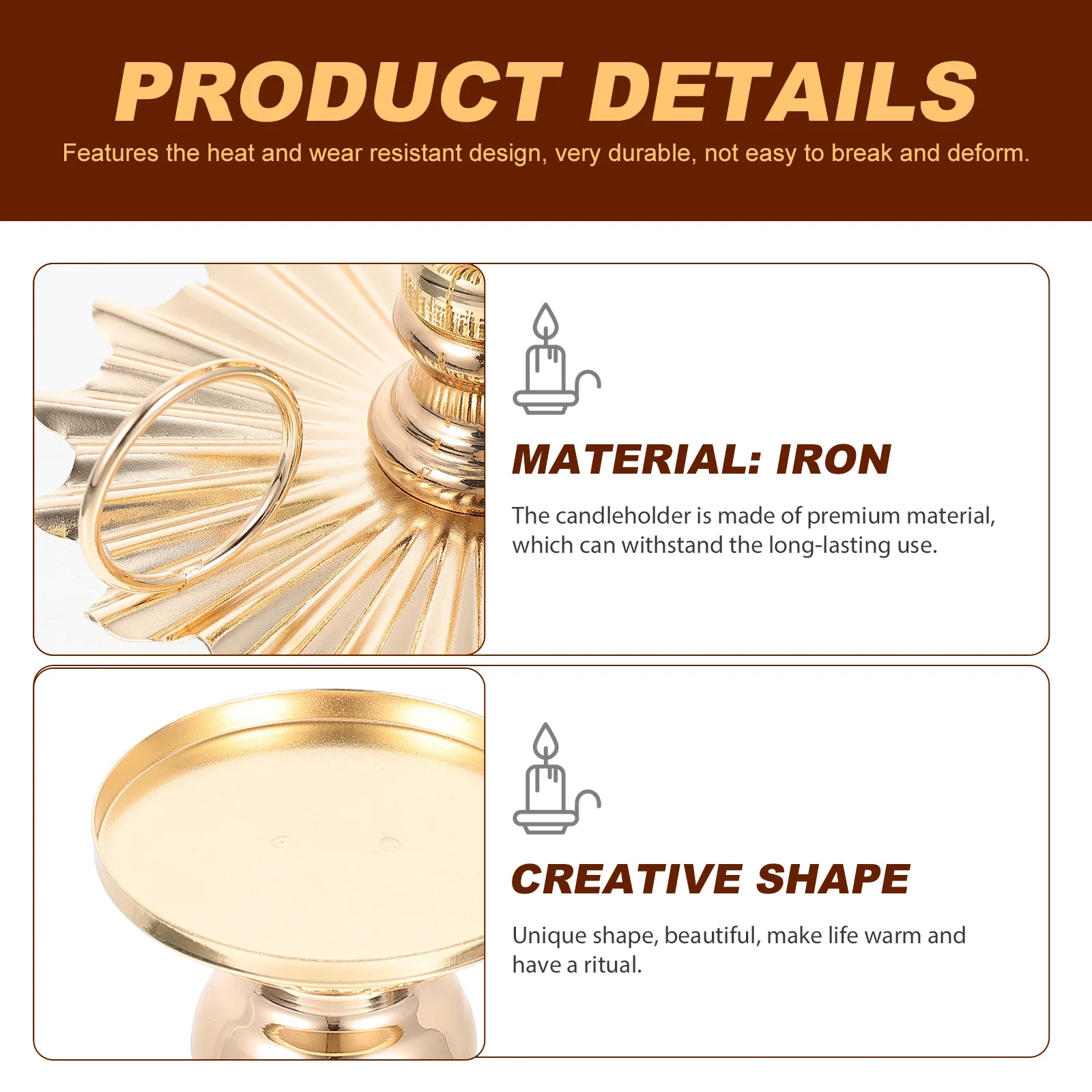 2pcs Premium Iron Holders Elegant Decorative Candlestick For Home Wedding Party Romantic Dinner Table Decor Adorn