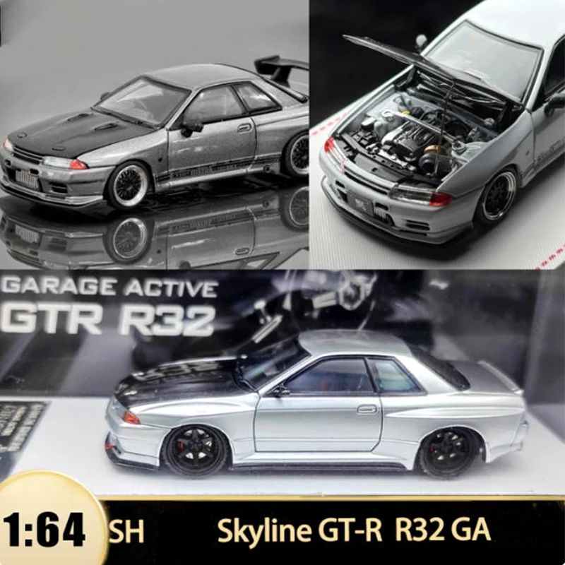 

Масштаб 1:64 Skylin GTR R32 GA модифицированная имитация сплава модель автомобиля статический дисплей Коллекционная игрушка подарок сувенирное украшение