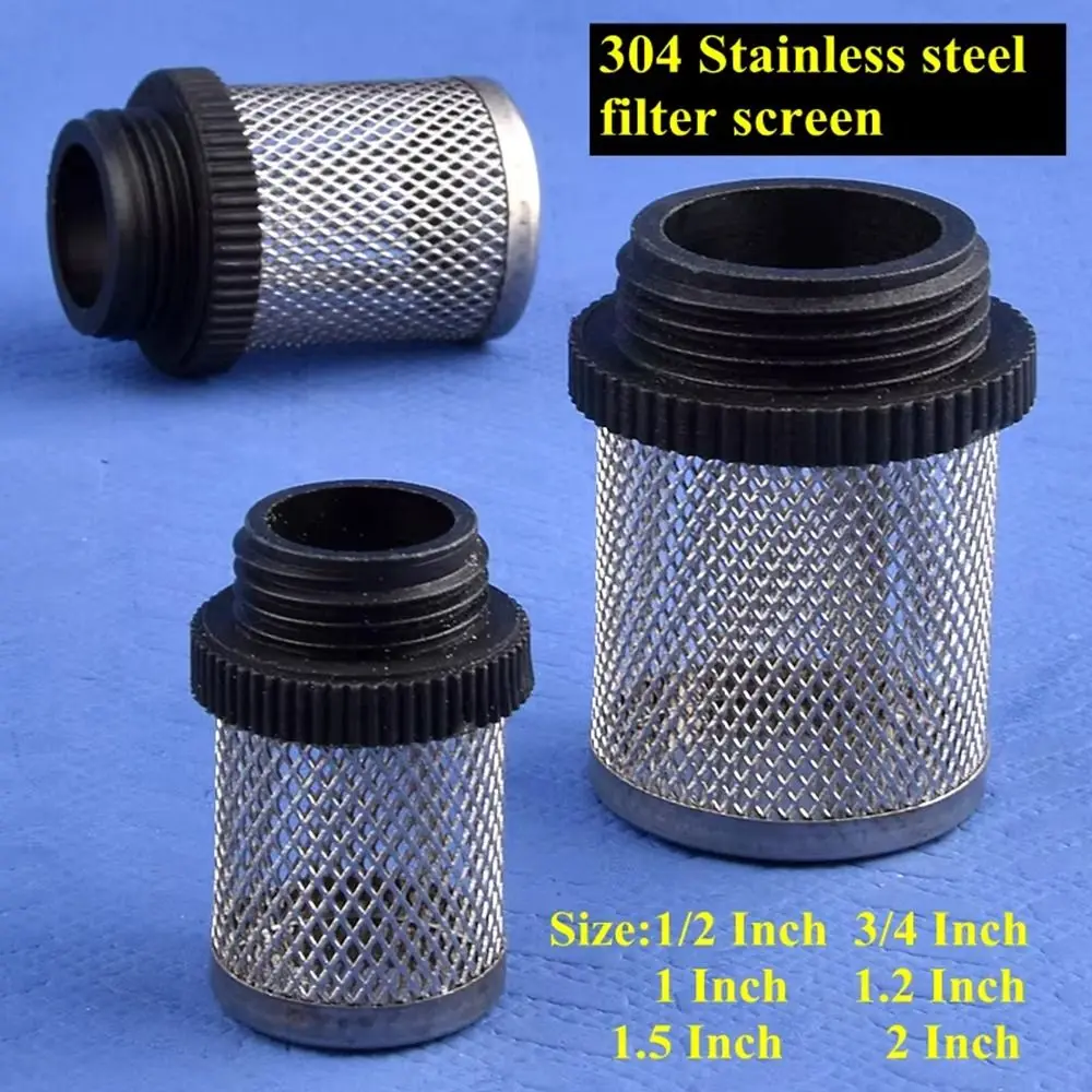 1Pc Water Clean Hose Filter Water Pump Fitting 304 Stainless Steel Water Pump Filter Joint Percolator 1/2''~2''