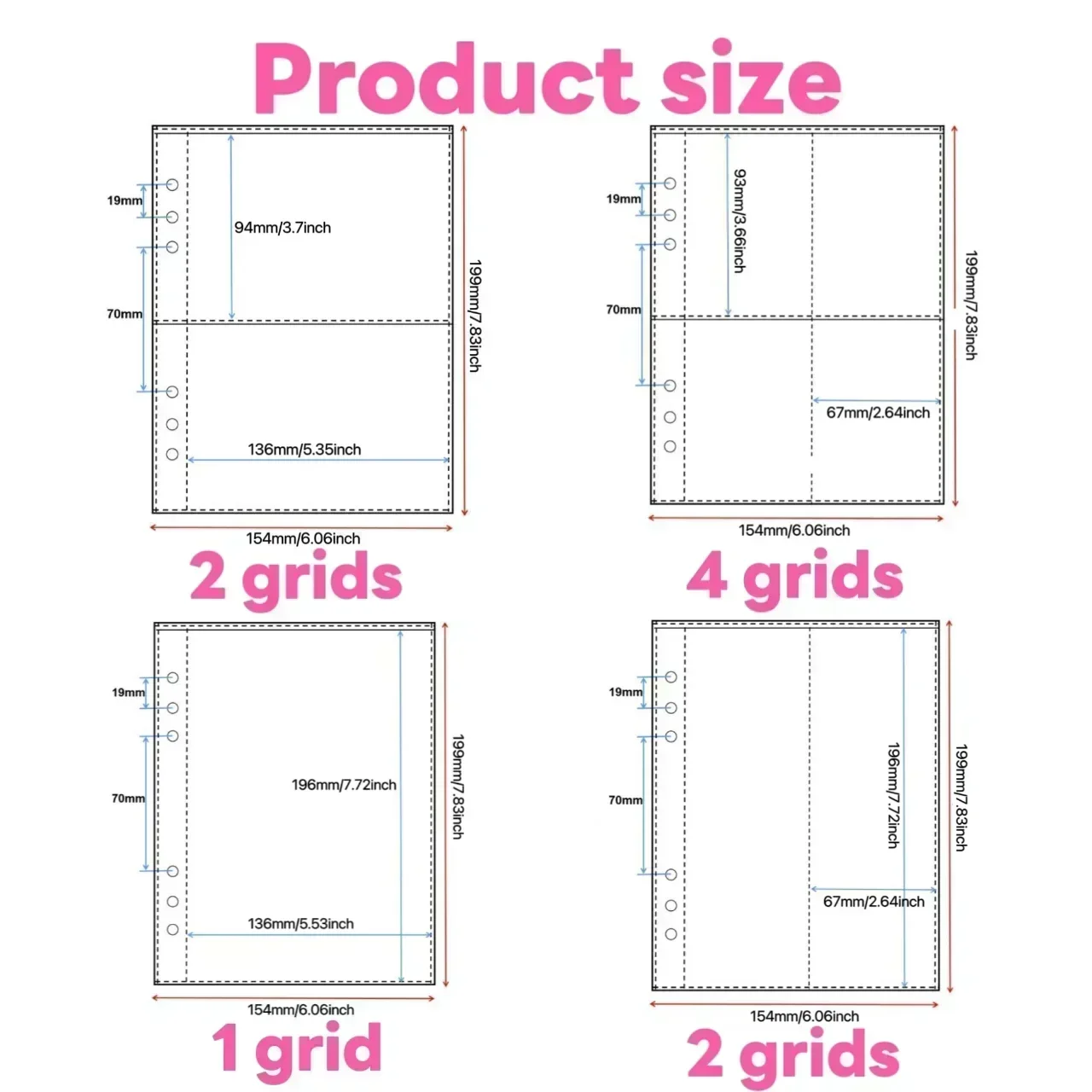 A5 High Definition Transparent Photo Album Photocard Binder Kpop Idol PostCard Album Multi-Pockets Photo Card Binder Inner Pages