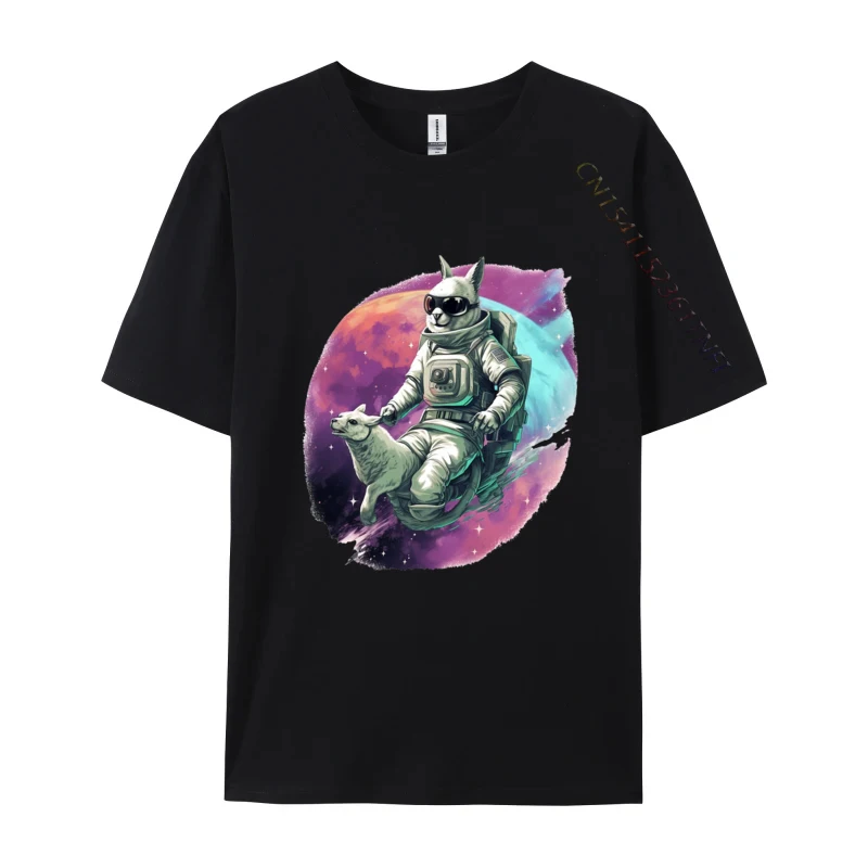 

Astronaut Kangaroo Riding On A Horse T Shirt for Men Animal T-shirts Crazy Tops Tees On Sale Graphic Tees