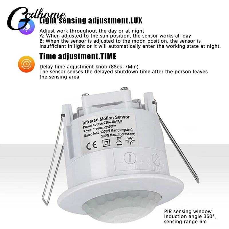 

1 Piece Light Switch Lampholder For LED Lamp Bulb Automatic ON/OFF AC220-240V PIR Infrared Body Motion Sensor Detector Lamp