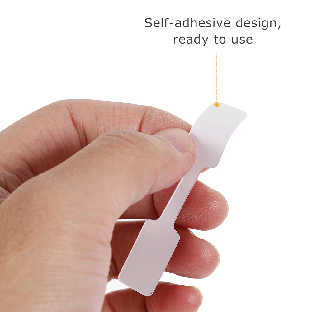 

1 set Ring Jewelry Hanging Paper Labels Garment Adhesive Price Tags Square Head Removable Handwriting Decors for Clothes