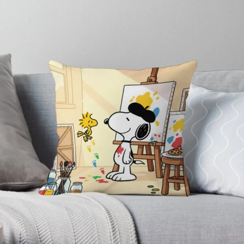 

Snoopys Cushion Cover Pillowcase Decoration Women Man Cartoon Anime Pillowslip Cover Car for Bed Room Decor Birthday Gift 2026