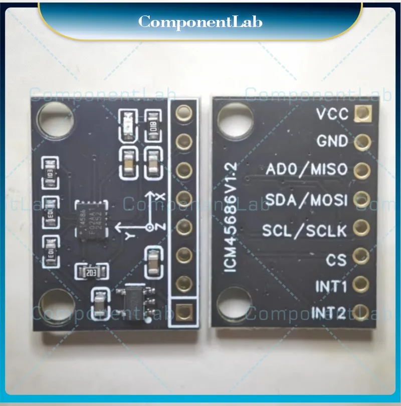 

2-5 шт. Модуль шестиосевого инерциального датчика IMU ICM45686 обладает высокой производительностью, 6 степенями свободы и поддерживает SPI IIC, с приваренными контактными штырьками.