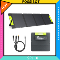 FOSSiBOT SP110 110W Foldable Solar Panel, 26% High Conversion Efficiency, Back Contact Cells, ETFE Coating, Multiple DC & USB Outputs, IP67 Waterproof for Outdoor/RV/Camping/Emergency