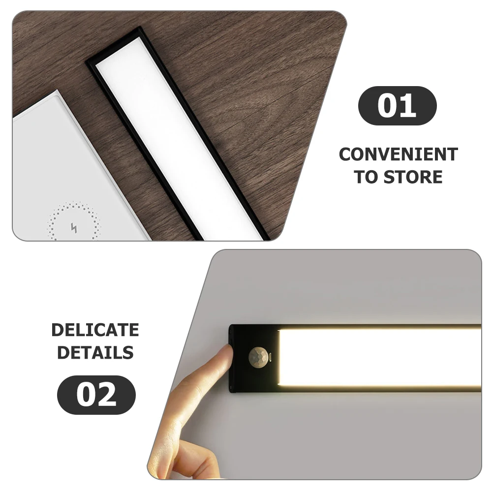 

LED Motion Sensor Light Aluminum Plastic Under Cabinet Closet Light Motion Activated Kitchen Lighting Strip Indoor