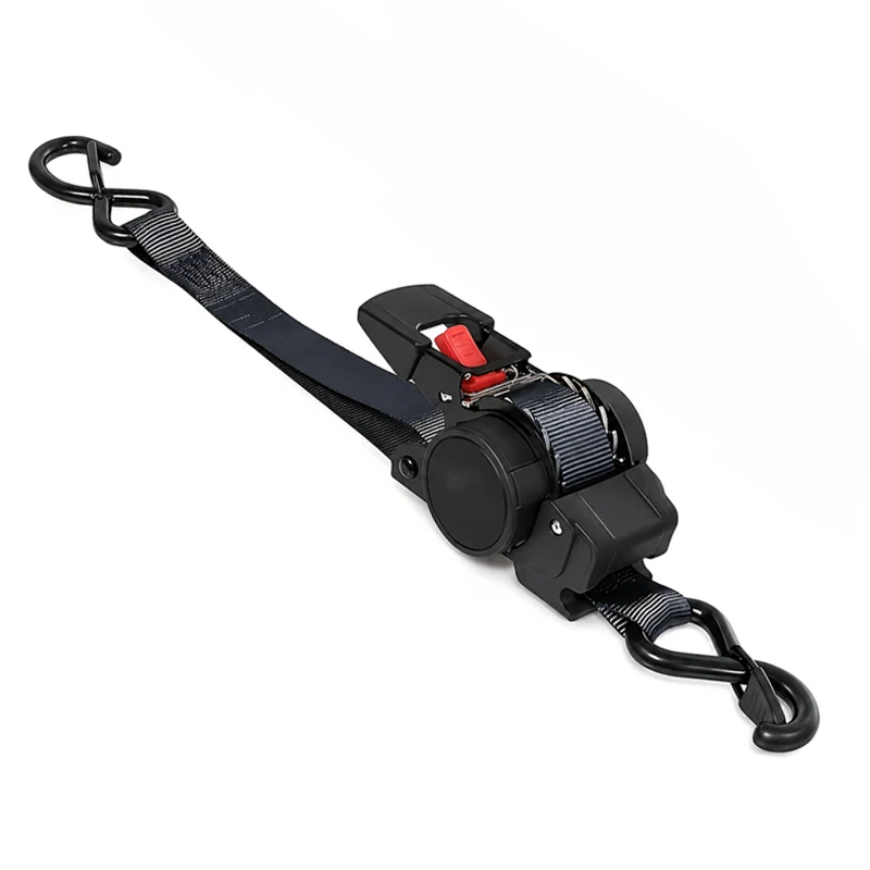 Retractable Ratchet Straps Heavy Duty Auto Self Retracting Tie Down Straps Bundling Belt Cargo Strap For Truck Motorcycle Moving