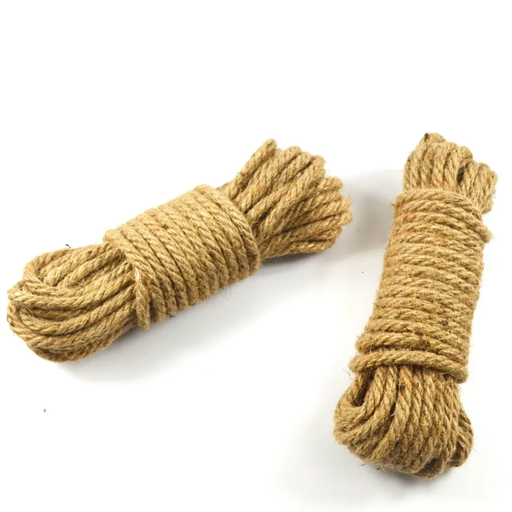 

0.31 Inch 8mm Natural Jute Hemp Rope Home Decoration DIY Craft Cord Braided Rope Hand Rope Natural Crafts Decoration