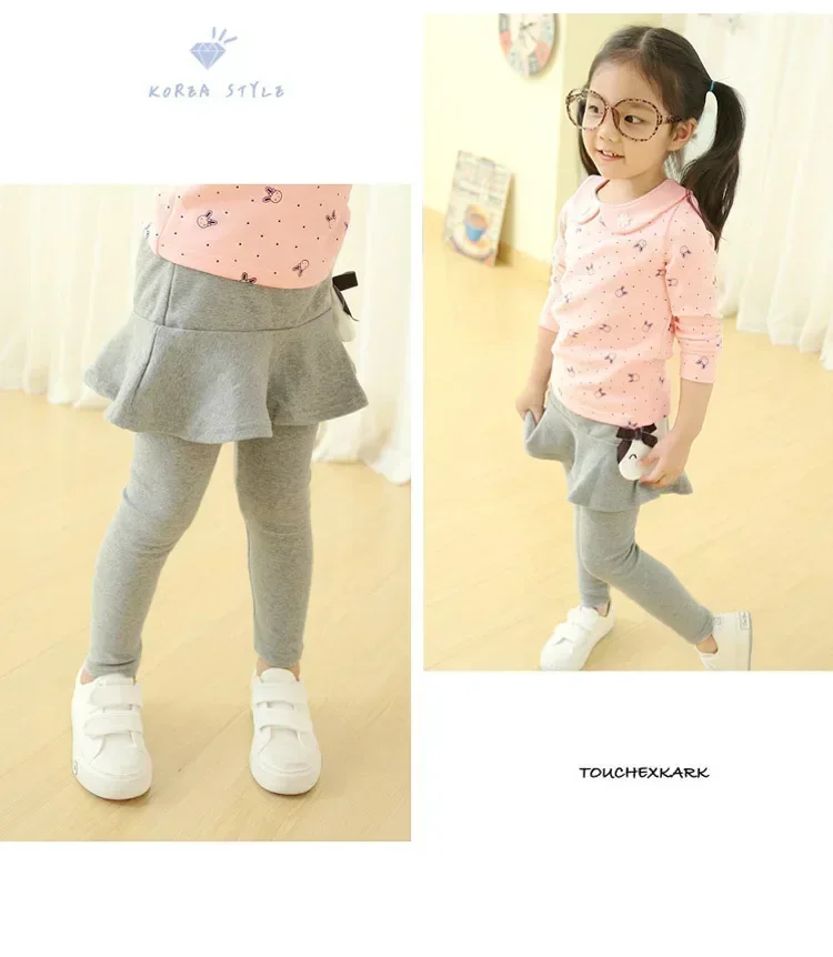 Baby Mädchen Leggings Frühling Herbst Kinder Spitzenrock-Leggings Niedliche Einfarbige Prinzessinnenkleidung 1-7 Jahre Kinderhosen – Detail 28