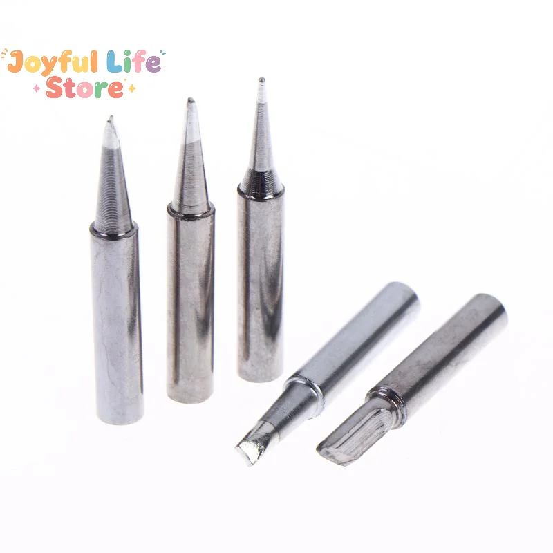 Hot 5Pcs/10Pcs 900M-T Soldering Iron Tips Set Pure Copper Electric Soldering Iron Replacement Head For DIY Electronic Repair