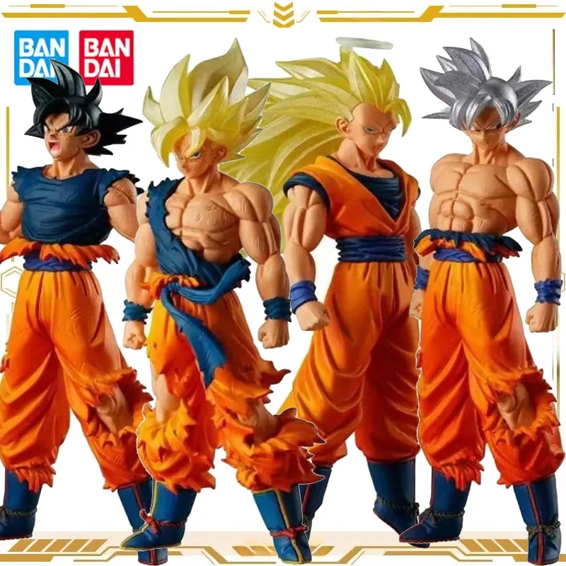 

Bandai Original Genuine Gashap Dragon Ball Super Saiyan Son Goku Collectible Model Ornaments Action Figure Toys for Boys Gift