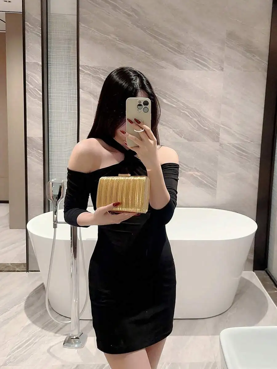 

Elegant Rhinestone Clutch Bag Mini Evening Bag For Party Dinner Women