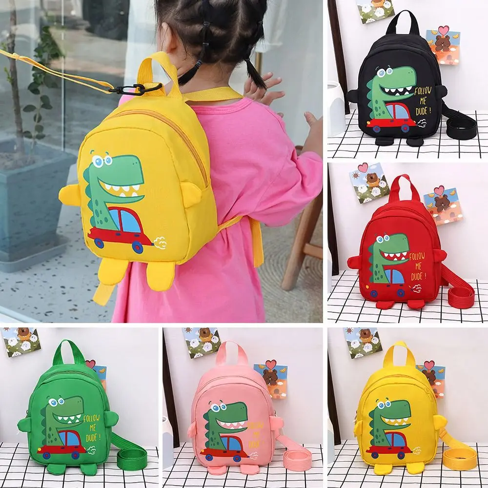 Safety Harness Cartoon Dinosaur Kindergarten Schoolbag School Bags Toddler Rucksack Anti-lost Backpacks
