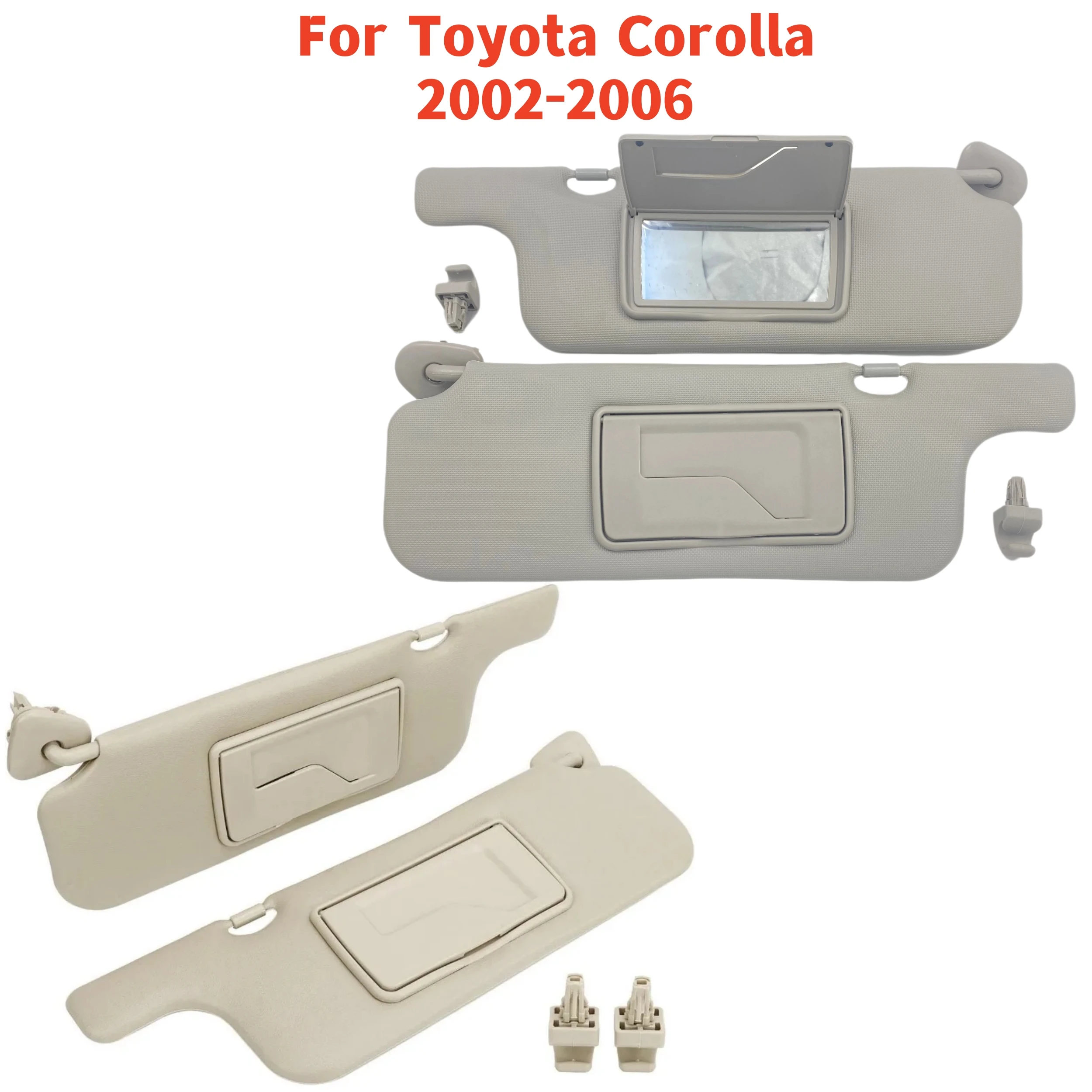 

Для Toyota Corolla 2002-2006: Передний солнцезащитный козырек для водителя и пассажира, замена OEM-детали для интерьера автомобиля