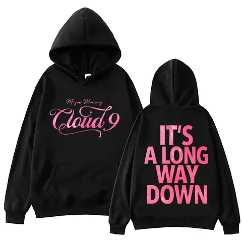 Megan Moroney Cloud 9 Tour It's A Long Way Down Hoodie Funny Men's Hoodie Harajuku Unisex Street Wear Fleece Pullover Sweatshirt