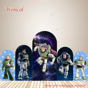 Buzz Lightyear Arch Backdrop Disney Toy Story Arch Cover Children's Birthday Baby Shower Double Sided Arch Backdrop Cover Decoration